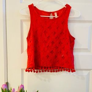 Red crop top
